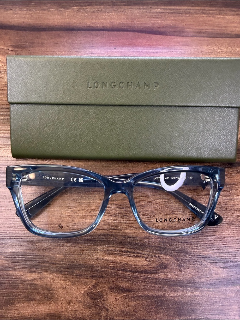 Longchamp RX Translucent Blue Rectangular Optical Glasses